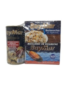 LOTE BERBERECHO + MEJILLON + ACEITUNA BAYMAR