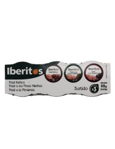 IBERITOS PATE SURTIDO 8 PACK-3x25G (PIMIENTA,FINAS H.,IBERIC