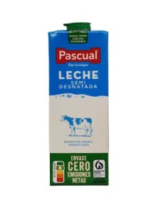 LECHE PASCUAL SEMIDESNATADA 1L.