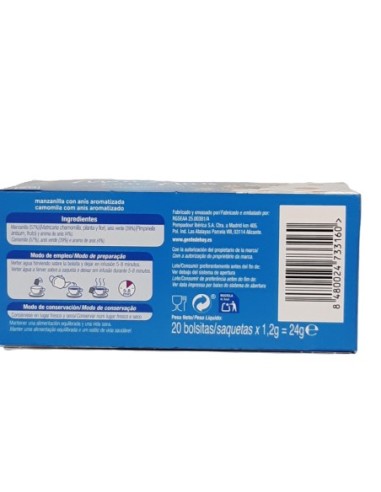 INFUSION ALTEZA MANZANILLA CON ANIS 20U