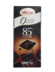 CHOCOLATE VALOR NEGRO 85% CACAO SIN AZUCAR 100 GR