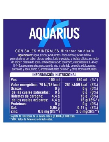 AQUARIUS LIMON  LATA 33 CL