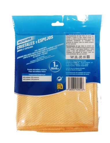 BAYETA MICROFIBRA CRISTALES 38x40 1 UND AM