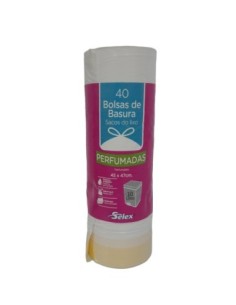 BOLSA BASURA PERFUMADA 10L 40UDS  PAPELERA SELEX C. FACIL