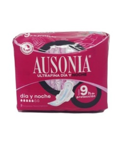 COMPRESA AUSONIA ULTRAFINA NOCHE ALAS 9 UD