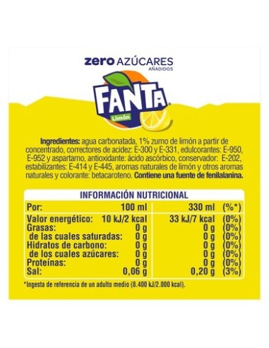 FANTA LIMON ZERO LATA 33 CL