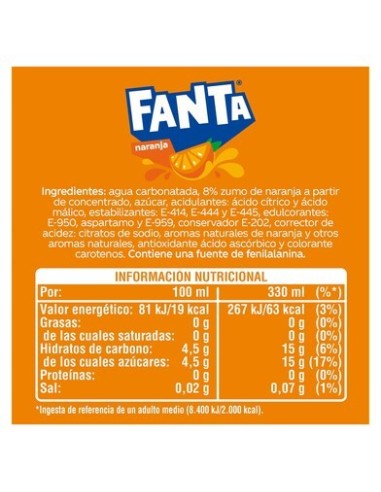 FANTA NARANJA LATA 33 CL