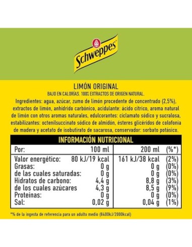 SCHWEPPES LIMON 1 L