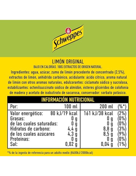 SCHWEPPES LIMON 1 L