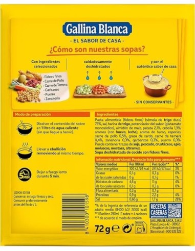 SOPA DE COCIDO G.B. SOBRES