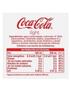 COCA COLA LATA LIGHT 33 CL 2