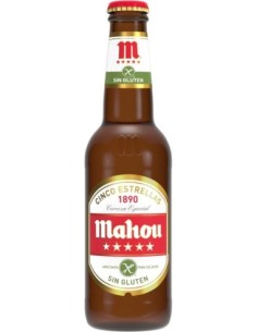 CERVEZA MAHOU 5 ESTRELLAS SIN GLUTEN BOTELLA 33 CL