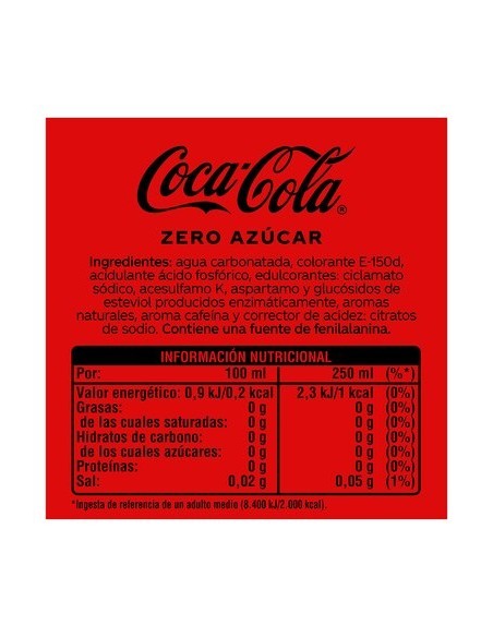 COCA COLA ZERO 2 L