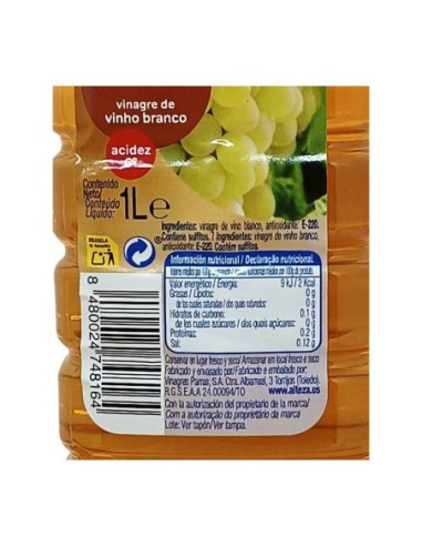VINAGRE ALTEZA BLANCO 1L.