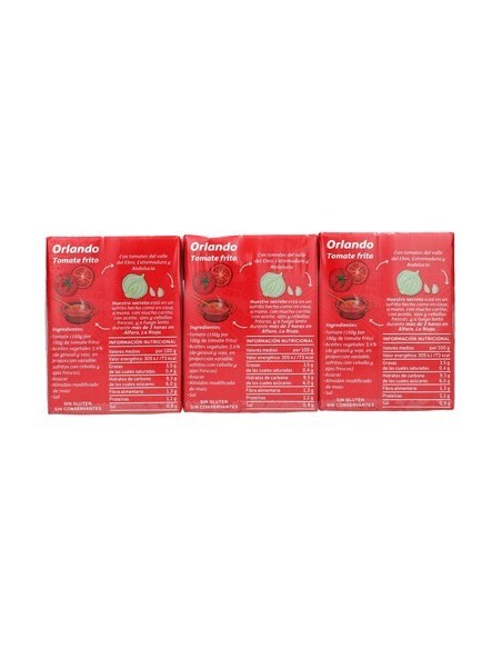 TOMATE FRITO ORLANDO BRIK PACK 3*212 GRS