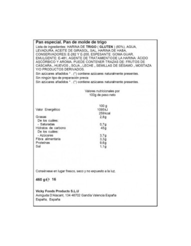 PAN DE MOLDE FAMILIAR 460 GR ALTEZA