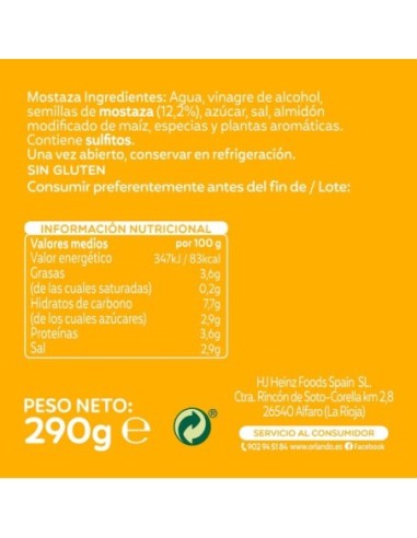 MOSTAZA ORLANDO 290 GRS