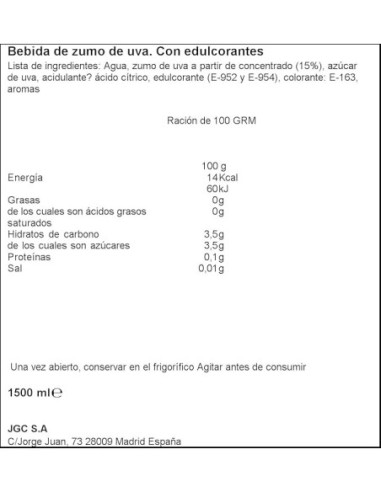 TINTO DE VERANO D.SIMON 1.5 L S.ALCOHOL