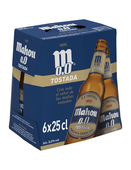CERVEZA MAHOU TOSTADA 0,0% PACK 6