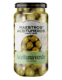 MAESTROS TARRO 370ML ACEITUNA MANZ.S/H