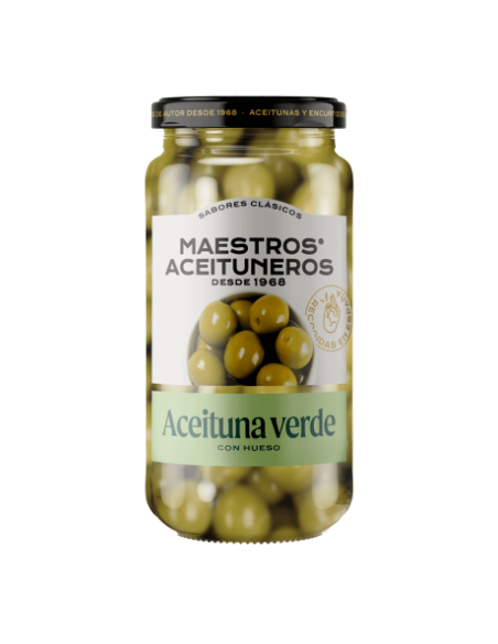 MAESTROS TARRO 370ML ACEITUNA MANZ.S/H